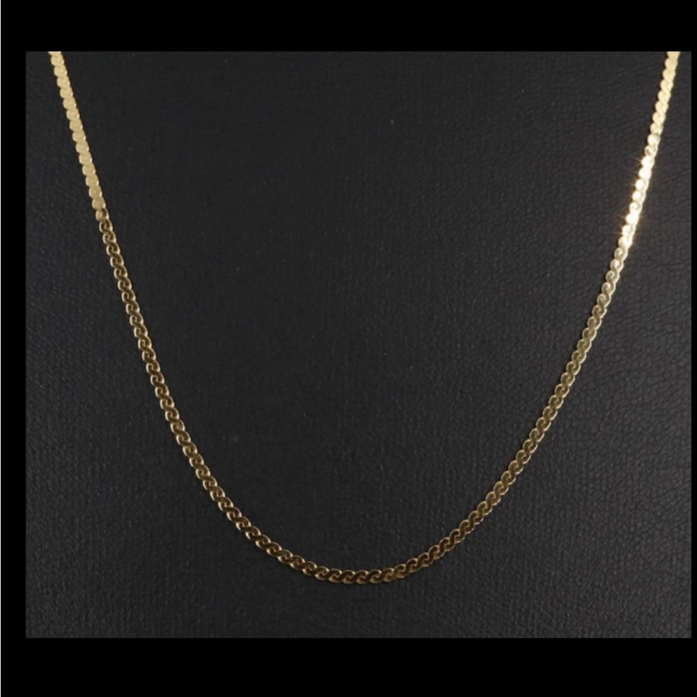 10K solid gold serpentine necklace 18”